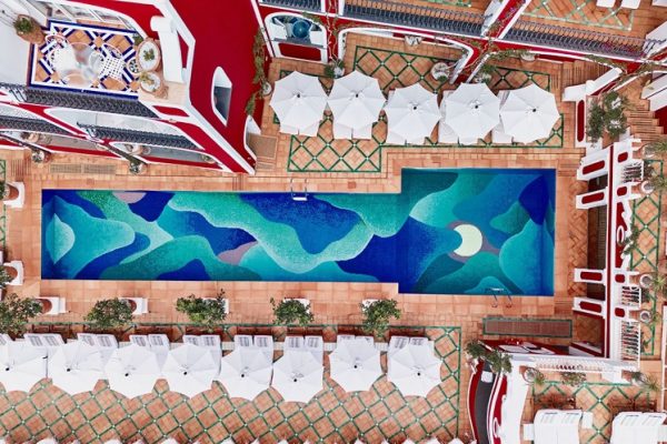 Bisazza mosaics and Nicolas Party's Artistic Masterpiece: The New Swimming Pool at Le Sirenuse, Positano